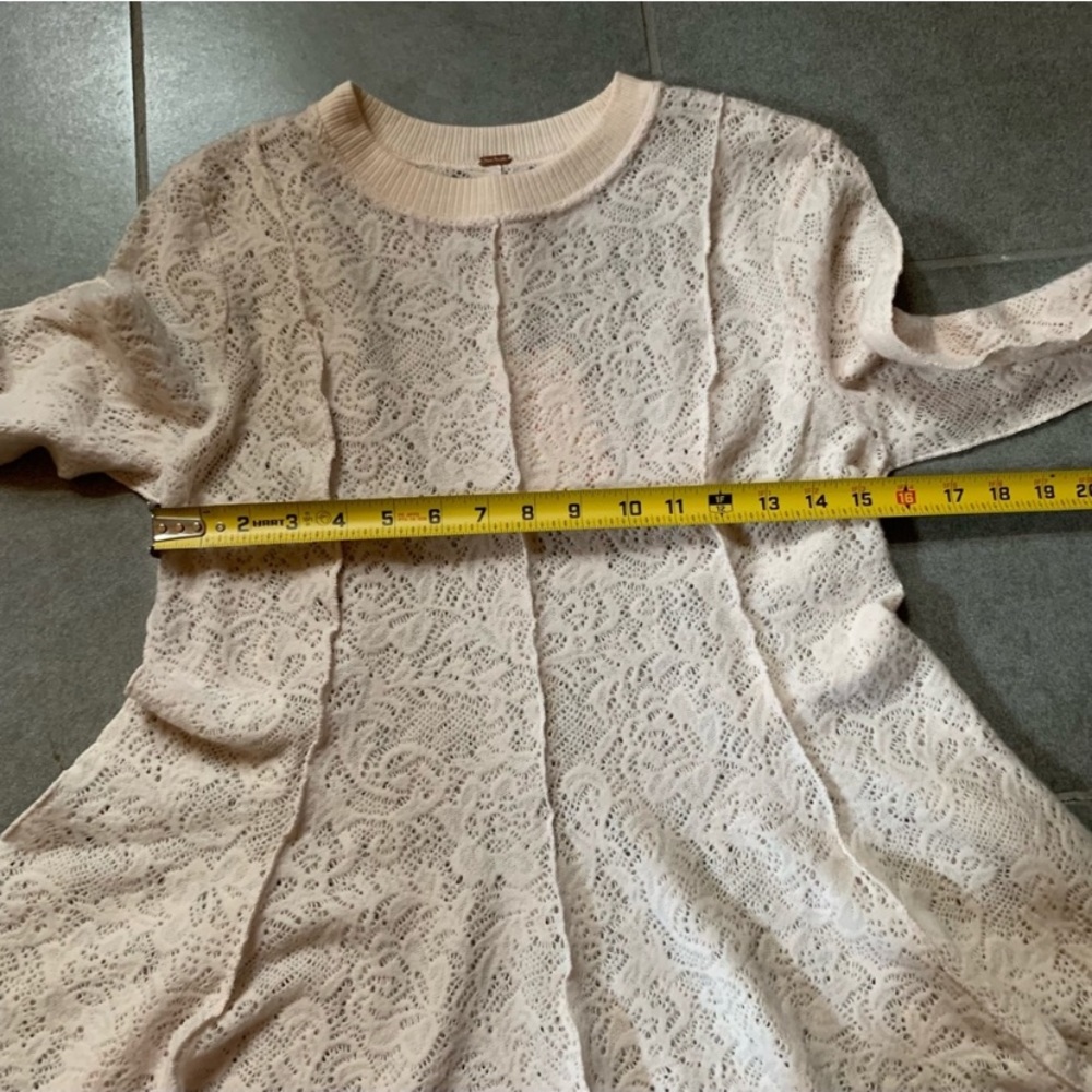 NWT Free People XS Coffee In The Morning Lace Tunic - Picture 6 of 9